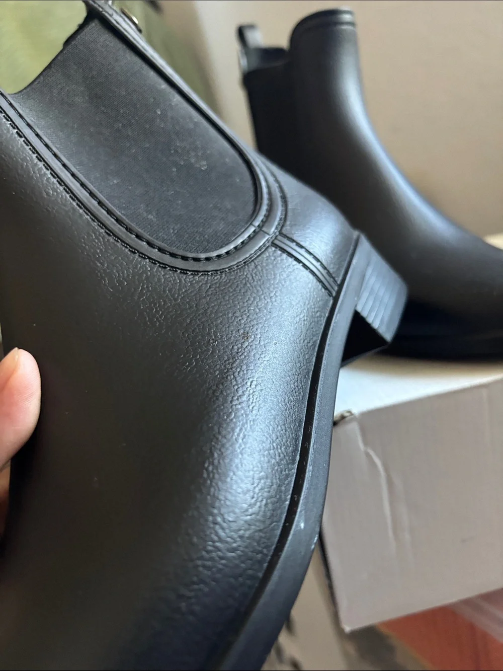 Aldo Black Chelsea Rain Ankle Boots